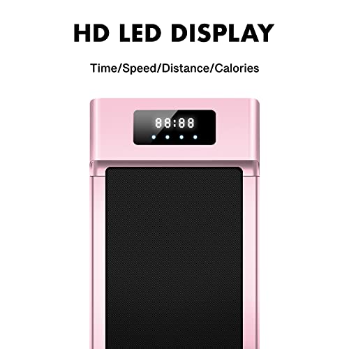 Pink Under Desk Treadmill with Bluetooth & Remote Control