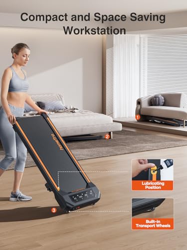 2.5HP Under Desk Treadmill with Incline - Remote Control