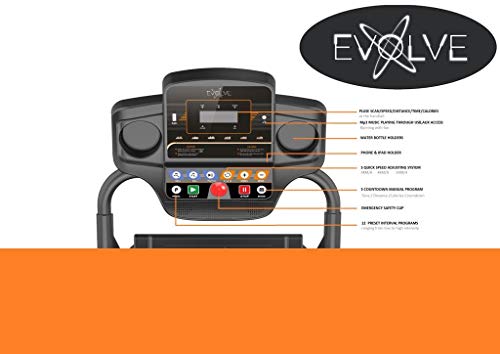 EVOLVE B1 Motorized Electric Treadmill - Inclination, Foldable, 12 Programs
