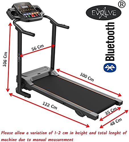 EVOLVE B1 Motorized Electric Treadmill - Inclination, Foldable, 12 Programs