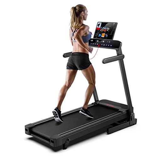 Foldable Treadmill with Incline & Bluetooth - Black