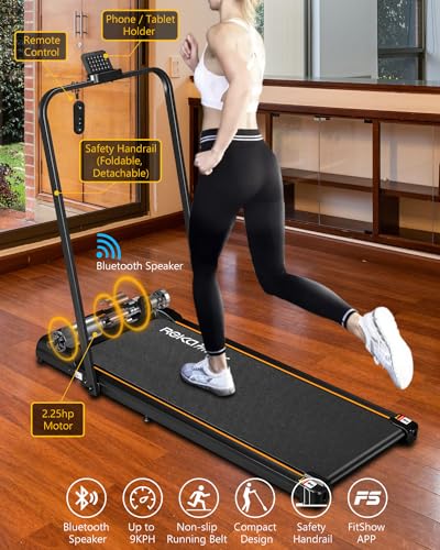 REKA Fitness Foldable Motorised Walking Treadmill, 9km/h Speed