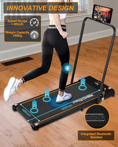 REKA Fitness Foldable Motorised Walking Treadmill, 9km/h Speed