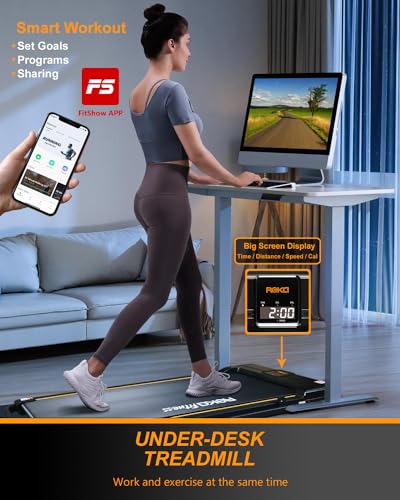REKA Fitness Foldable Motorised Walking Treadmill, 9km/h Speed