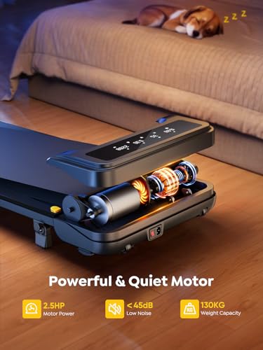 Toputure Walking Pad Treadmill, 9% Incline, Desk-friendly
