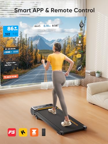 Toputure Walking Pad Treadmill, 9% Incline, Desk-friendly