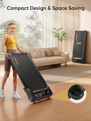 Toputure Walking Pad Treadmill, 9% Incline, Desk-friendly