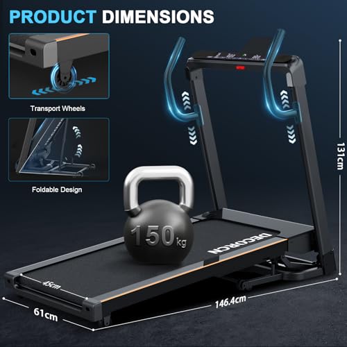 Decorcn Folding Treadmill 4.5HP 20 Incline Levels