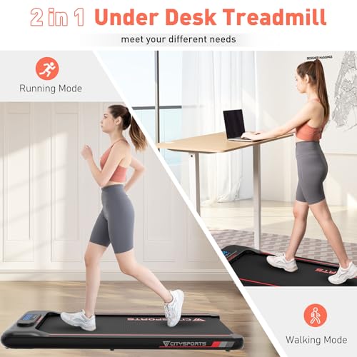 CITYSPORTS Portable Under Desk Treadmill with Remote Control