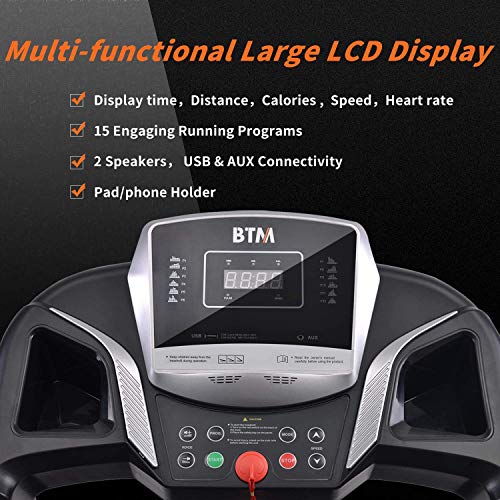 BTM W501 Electric Treadmill - USB, Speakers, 12KM/H