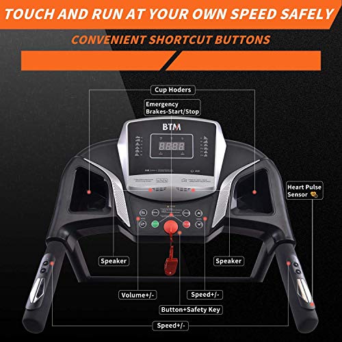 BTM W501 Electric Treadmill - USB, Speakers, 12KM/H