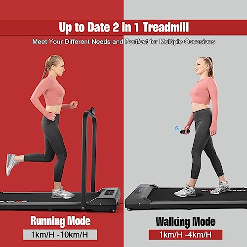 Folding Treadmill: 2-in-1 Under-Desk Machine for Home Office