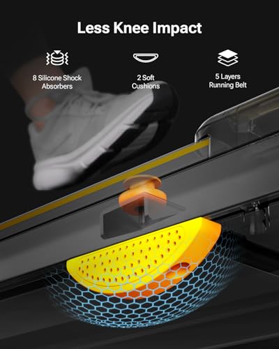 Compact UREVO Treadmill with Double Shock Absorption