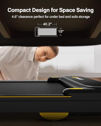 Compact UREVO Treadmill with Double Shock Absorption