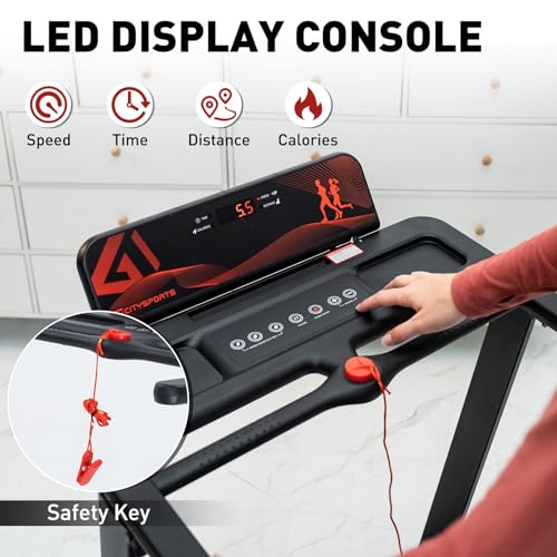 CITYSPORTS Foldable Treadmill with Bluetooth Speaker