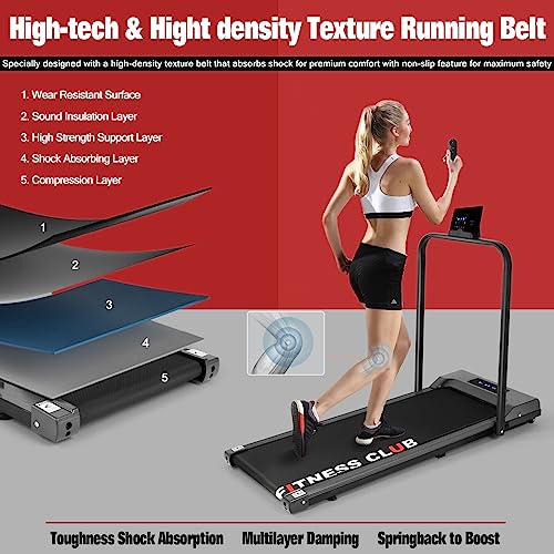 Folding Treadmill: 2-in-1 Under-Desk Machine for Home Office