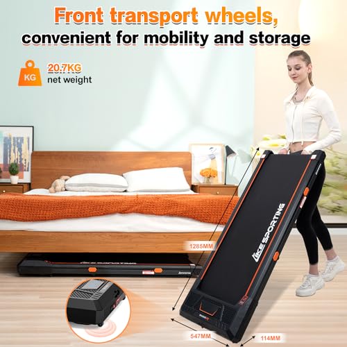 LIKESPORTING Under Desk Treadmill with Bluetooth Speaker