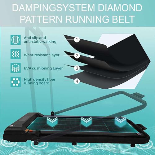 BUYEREMPIRE Foldable Walking Pad Treadmill: Electric Cardio Machine