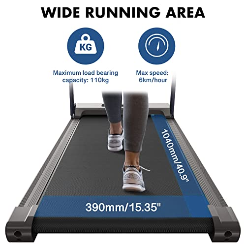 Foldable Under Desk Treadmill with Bluetooth Speaker & Remote