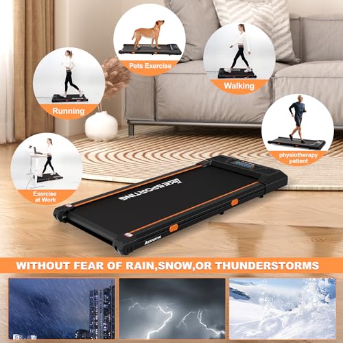 LIKESPORTING Under Desk Treadmill with Bluetooth Speaker
