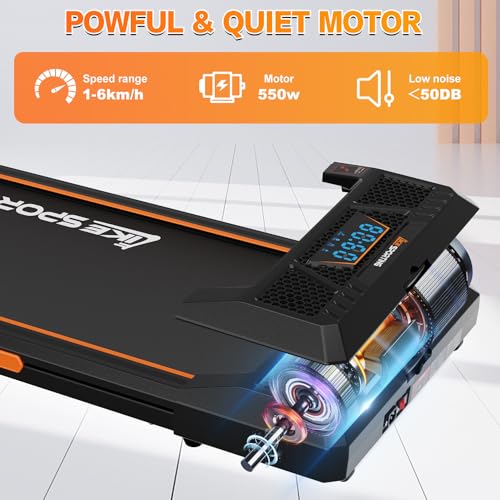 LIKESPORTING Under Desk Treadmill with Bluetooth Speaker