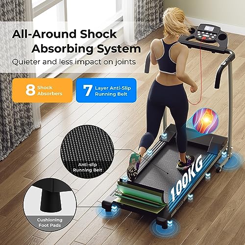COSTWAY Foldable Treadmill with 12 Preset Programs