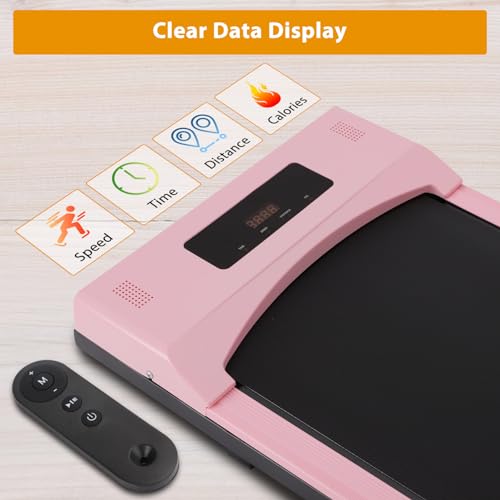Trintion Electric Under Desk Treadmill Pink LED Display