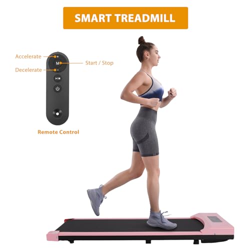 Trintion Electric Under Desk Treadmill Pink LED Display