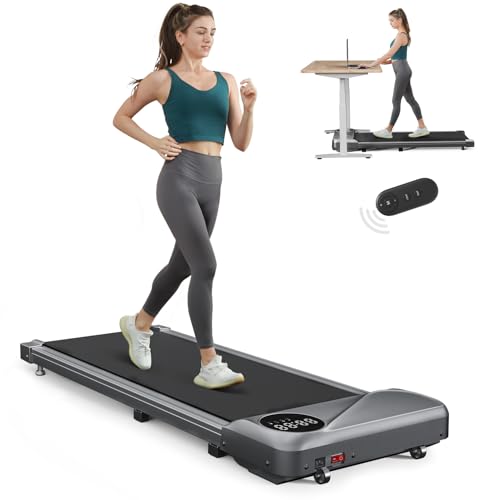 THERUN 3HP Under Desk Treadmill, Grey