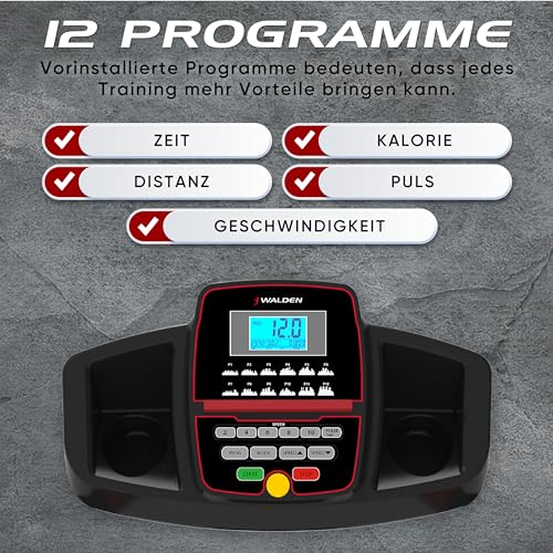 Folding Electric Treadmill with Preset Programmes and LCD