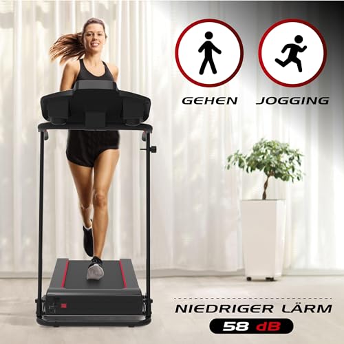 Folding Electric Treadmill with Preset Programmes and LCD