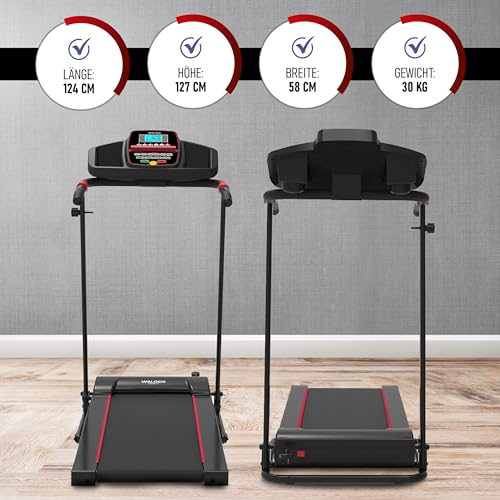 Folding Electric Treadmill with Preset Programmes and LCD