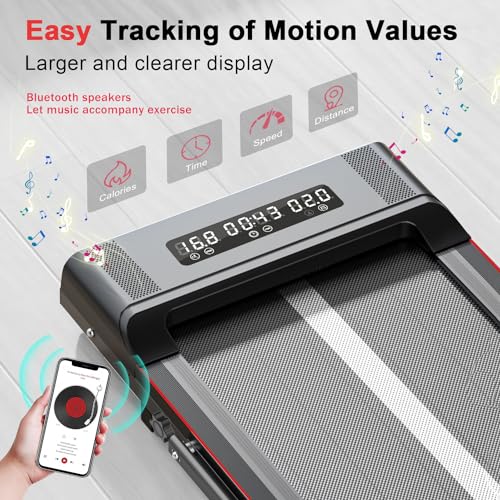 Folding 2-in-1 Bluetooth Treadmill with LED Display