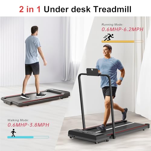 Folding 2-in-1 Bluetooth Treadmill with LED Display