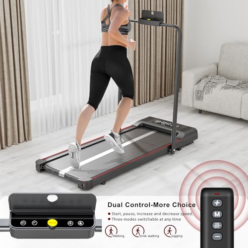 Folding 2-in-1 Bluetooth Treadmill with LED Display