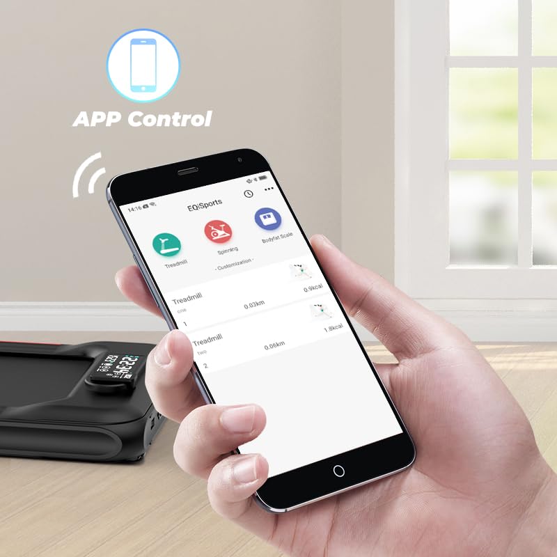 Dskeuzeew Home Treadmill, Remote & APP Control, 1.88Hp