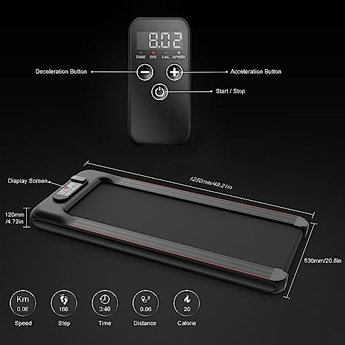 Dskeuzeew Home Treadmill, Remote & APP Control, 1.88Hp