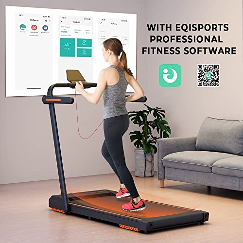 Dskeuzeew 2-in-1 Folding Treadmill with Remote Control