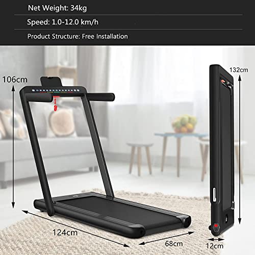 COSTWAY 2 in 1 Under Desk Treadmill