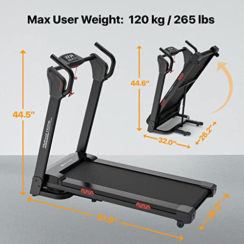 Home Treadmill with Incline, Bluetooth & LED Monitor