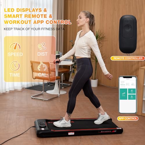 CITYSPORTS Portable Under Desk Treadmill, Remote Control Included