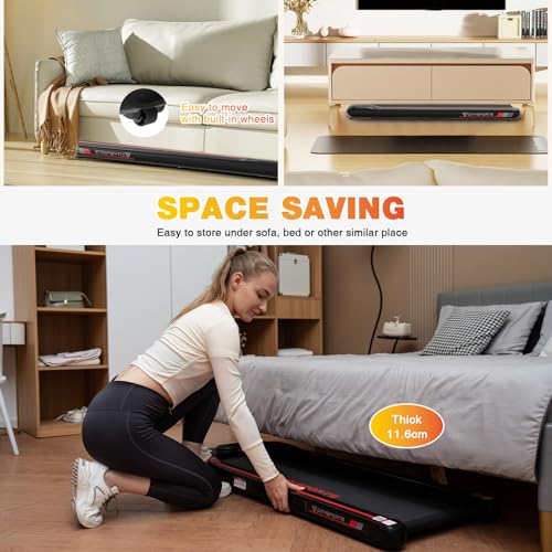 CITYSPORTS Portable Under Desk Treadmill, Remote Control Included