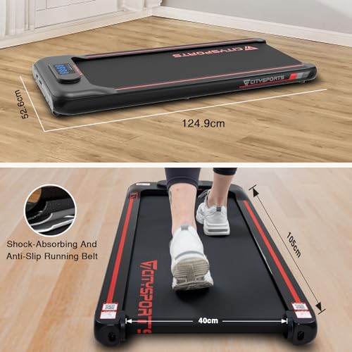 CITYSPORTS Portable Under Desk Treadmill, Remote Control Included