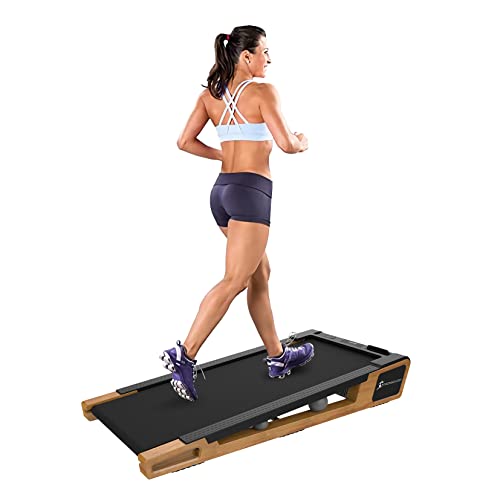 Luxury Wood Finish Bluetooth Treadmill with Incline Adjustment