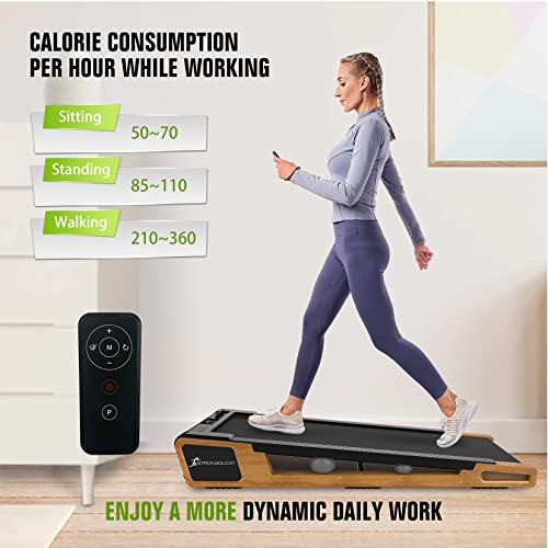 Luxury Wood Finish Bluetooth Treadmill with Incline Adjustment