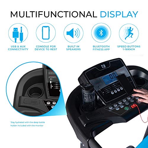 Fit4home Electric Treadmill with Automatic 12% Incline