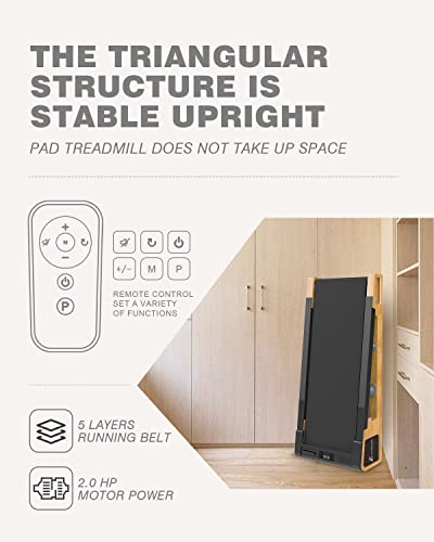 Luxury Wood Finish Bluetooth Treadmill with Incline Adjustment
