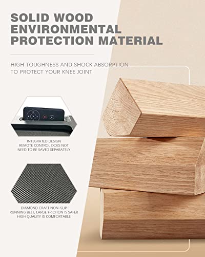 Luxury Wood Finish Bluetooth Treadmill with Incline Adjustment