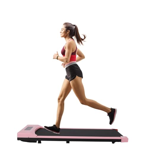 Holdfiturn Under Desk Walking Pad, Adjustable Speeds, Remote Control, LED Display