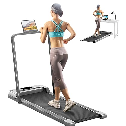 CANMALCHI Foldable Under Desk Treadmill, Adjustable Speed, Portable